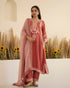 Rust Blush – Dori Embroidered A-Line Suit Set With Pockets